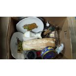 BOX OF ASSORTED ITEMS (TIN GOLDEN SYRUP)