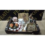 BOX OF ASSORTED ITEMS (MINTON ETC)