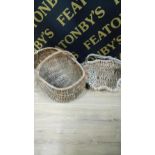 2 WICKER BASKETS