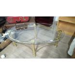 GLASS TOP COFFEE TABLE