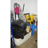 LARGE LOT OF ITEMS ( BEE HIVE , IRONING BOARDS ,