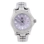 TAG HEUER - a lady's Link bracelet watch. Stainless steel case with calibrated bezel. Reference
