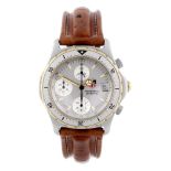 TAG HEUER - a gentleman's 2000 Series chronograph wrist watch. Stainless steel case with gold plated