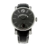 ARNOLD & SON - a gentleman's True Moon wrist watch. Stainless steel case. Numbered 177. Automatic