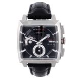 TAG HEUER - a gentleman's Monaco LS chronograph wrist watch. Stainless steel case. Reference