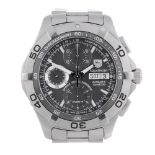 TAG HEUER - a gentleman's Aquaracer chronograph bracelet watch. Stainless steel case with calibrated