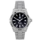 TAG HEUER - a gentleman's Aquaracer bracelet watch. Stainless steel case with calibrated bezel.