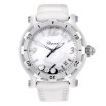 CHOPARD - a limited edition lady's Happy Sport wrist watch. Number 109 of 3000. Ceramic case,
