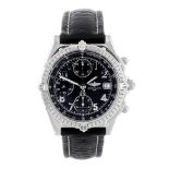 BREITLING - a gentleman's Chronomat Blackbird chronograph wrist watch. Stainless steel case with