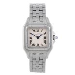 CARTIER - a Panthere bracelet watch. Stainless steel case. Reference 1320, serial 640786UF. Signed