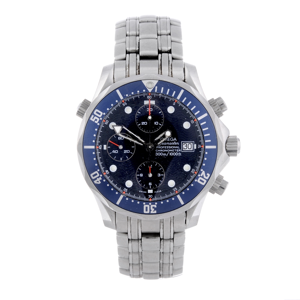 OMEGA - a gentleman's Seamaster Professional 300M chronograph bracelet watch. Stainless steel case