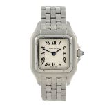 CARTIER - a Panthere bracelet watch. Stainless steel case. Reference 1320, serial 638832UF. Signed
