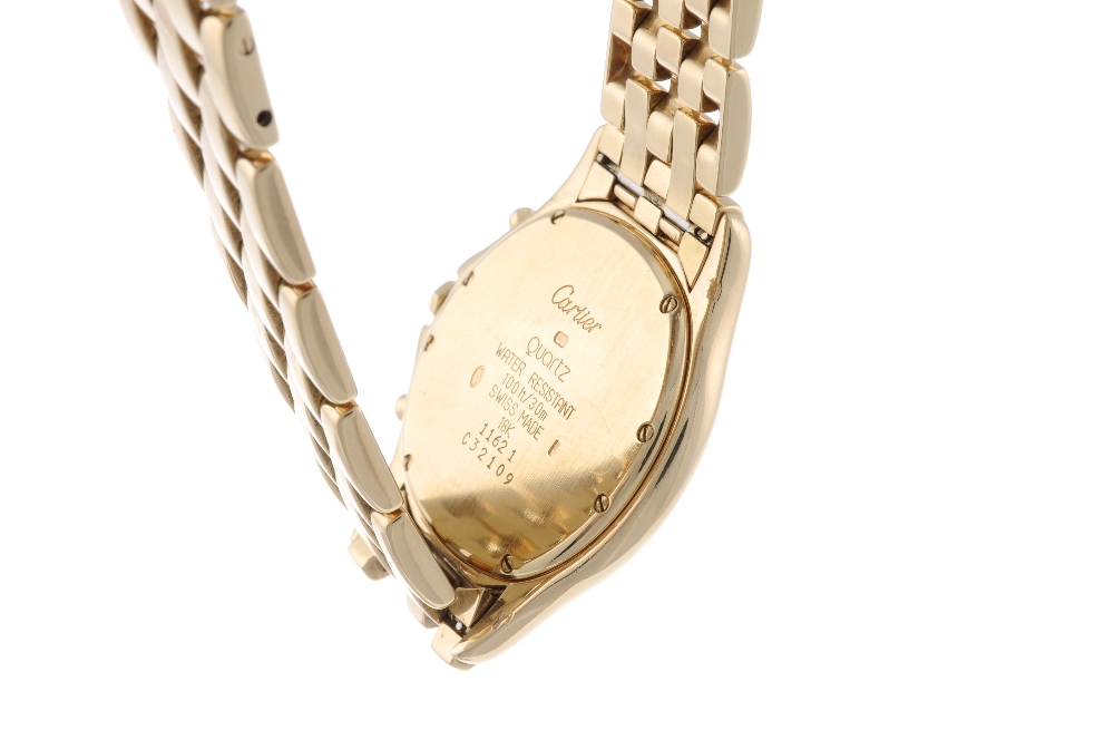 CARTIER - a Cougar Chronoflex bracelet watch. 18ct yellow gold case. Reference 1162 1, serial - Image 2 of 4