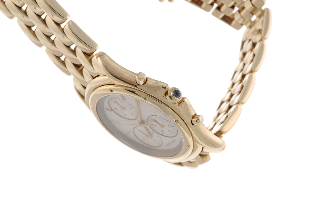 CARTIER - a Cougar Chronoflex bracelet watch. 18ct yellow gold case. Reference 1162 1, serial - Image 3 of 4