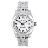 ROLEX - a lady's Oyster Perpetual Datejust bracelet watch. Stainless steel case. Reference 179160,