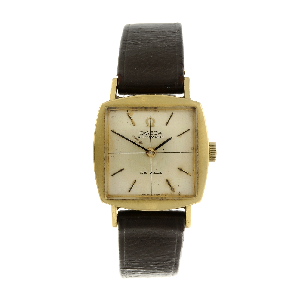 OMEGA - a lady's De Ville wrist watch. 18ct yellow gold case, import hallmarked London 1966.
