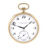 An open face pocket watch by Vacheron & Constantin. 18ct yellow gold case import hallmarked London