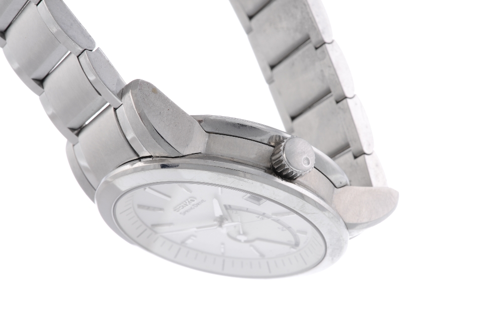 SEIKO - a gentleman's Spring Drive bracelet watch. Stainless steel case with exhibition case back. - Image 3 of 4