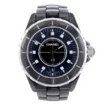 CHANEL - a lady's J12 bracelet watch. Ceramic case with calibrated bezel. Reference J.B 10872.