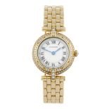 CARTIER - a Panthere Vendome bracelet watch. 18ct yellow gold diamond set case with diamond set