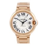 CARTIER - a Ballon Bleu bracelet watch. 18ct rose gold case. Reference 3003, serial 78323SX.