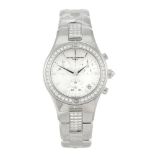 BAUME & MERCIER - a lady's Linea chronograph bracelet watch. Stainless steel case with factory