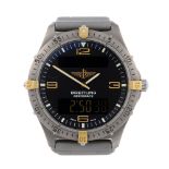 BREITLING - a gentleman's Aerospace bracelet watch. Titanium case with calibrated bezel. Reference