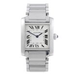 CARTIER - a Tank Francaise bracelet watch. Stainless steel case. Reference 2301, serial 111819CD.