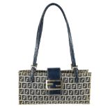 FENDI - a blue spaghetti strap handbag. Designed with a small rectangular shape in maker's blue