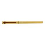 CARTIER - a Trinity fountain pen. Designed with a ribbed exterior with maker's signature tri-