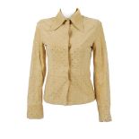 DOLCE & GABBANA - a suede jacket with Swarovski crystal. Crafted from soft beige suede adorned