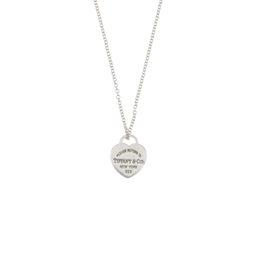 TIFFANY & CO. - a necklace. Designed as a heart-shape pendant stamped 'Please Return To Tiffany & Co