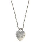 TIFFANY & CO. - a pendant. Designed as a heart-shape pendat stamped' Please Return To Tiffany &