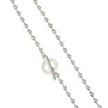 GUCCI - a necklace. Designed as a ball-link chain with T-bar fastening. Signed Gucci Made in
