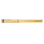 CARTIER - a Vendome ballpoint pen. The gold-tone, ribbed body, with a button operated clip and