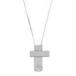 GUCCI - a necklace. Designed as three different sized rectangular panels suspended from a cube-