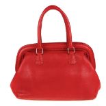 FENDI - an Adele 1328 leather handbag. From the maker's Selleria collection, crafted from red