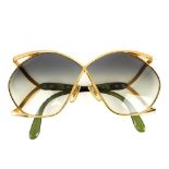 CHRISTIAN DIOR - a pair of vintage Butterfly sunglasses. Designed with oversized green gradient