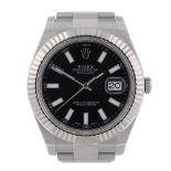 ROLEX - a gentleman's Oyster Perpetual Datejust II bracelet watch. Stainless steel case with white