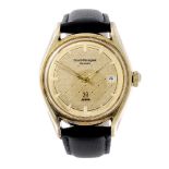 GIRARD-PERREGAUX - a gentleman's Gyromatic wrist watch. Gold plated case with stainless steel case