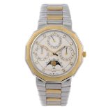 BAUME & MERCIER - a gentleman's Riviera Calendar Moonphase bracelet watch. Stainless steel case with