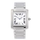 CARTIER - a Tank Francaise bracelet watch. Stainless steel case. Reference 2302, serial BB153822.