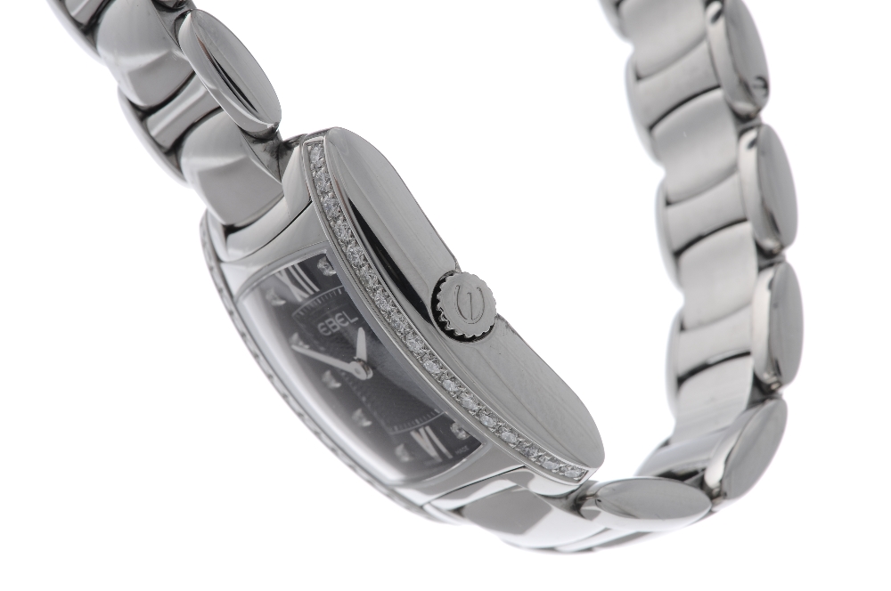 EBEL - a lady's Brasilia bracelet watch. Factory diamond set stainless steel case. Reference - Image 3 of 4