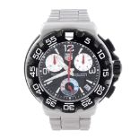 TAG HEUER - a gentleman's Formula 1 chronograph bracelet watch. Stainless steel case with calibrated