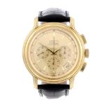 ZENITH - a gentleman's El Primero chronograph wrist watch. Yellow metal case, stamped 18k.