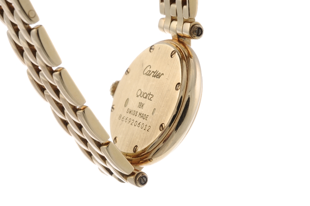 CARTIER - a Panthere Vendome bracelet watch. Yellow metal case, stamped 18k with poincon. Numbered - Image 2 of 4