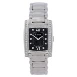 EBEL - a lady's Brasilia bracelet watch. Factory diamond set stainless steel case. Reference