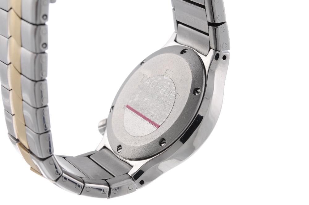 TAG HEUER - a lady's Alter Ego bracelet watch. Bi-colour case. Unsigned quartz movement. Dark grey - Image 2 of 4