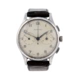 EXCELSIOR PARK - a gentleman's chronograph wrist watch. Stainless steel case. Numbered 898600.