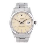 ROLEX - a gentleman's Oyster Perpetual Date bracelet watch. Circa 1982. Stainless steel case.